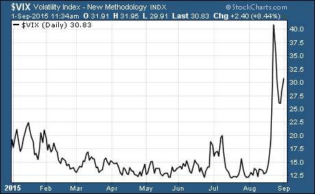 VIX soars as investor panic